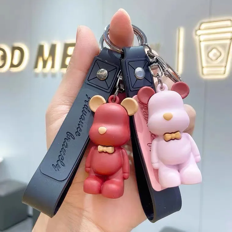 Cartoon Violence Bear Cute Boudoir Personality Key Ring Chain Bag Small Pendant Accessories Keychain Couple Decoration Wholesale