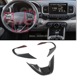 For Hyundai Venue 2019 2020 2021 2022 Interior Accessories Steering Wheel Cover Gear shift panel Car Window Switch Trim sticker