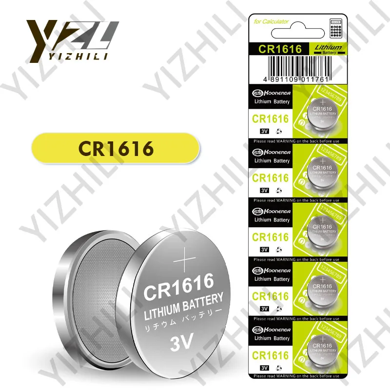 New CR1616 3V Lithium Batteries Environmental Protection Button Battery for Car Alarm Remote Key