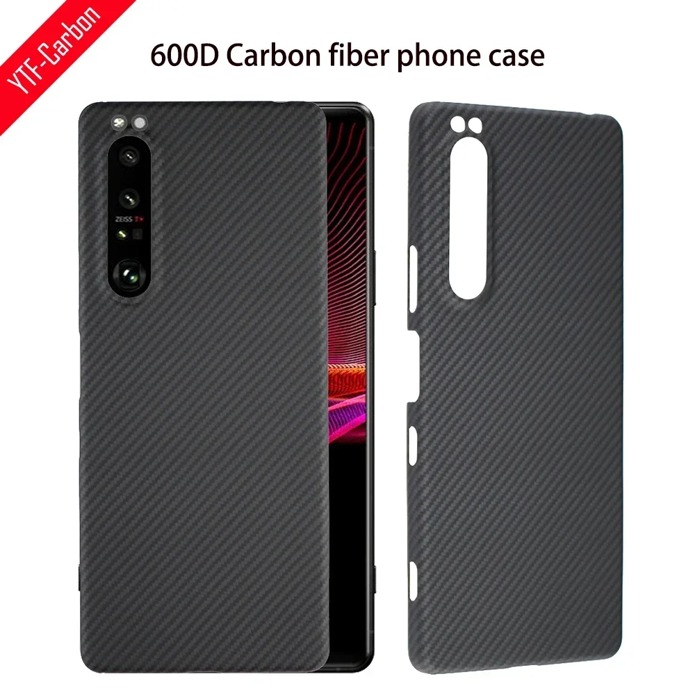 YTF-Carbon 600D carbon fiber phone Case For Sony XPeria 1 iii case Aramid Fiber Armor material Sony XPeria 1 iii phone shell