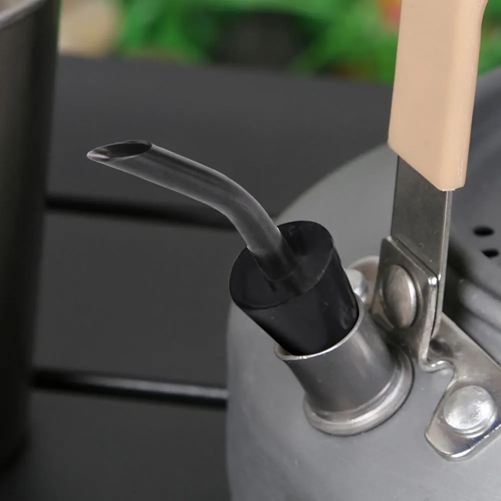 في الهواء الطلق التخييم غلاية صنبور تمديد فوهة سيليكون الفولاذ المقاوم للصدأ غلاية الفم إبريق الشاي فوهة ملحق للتخييم التنزه