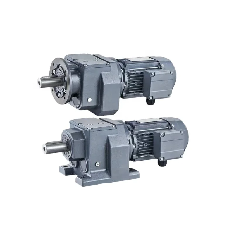 High Efficiency Coaxial Helical Inline Gearbox Cast Iron Helical Speed Reducer Gearbox Electric Motor With Reduction Gear