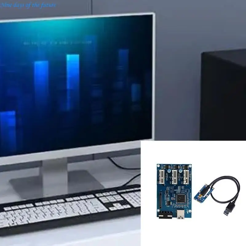 Graphics Card Mini PCIe to 3 PCIe Adapter Card Expand Your Device Potential with Mini PCIe to 3 PCIe Adapter Card E65A