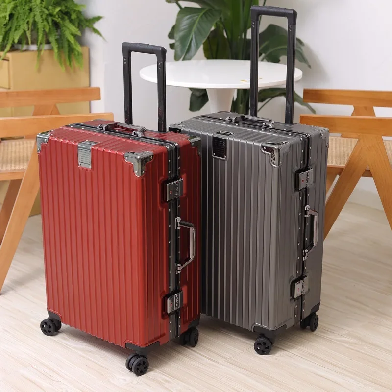 YY Aluminum Frame Luggage Men's and Women's Large Capacity Trolley Case Boarding Password Mute Universal Wheel