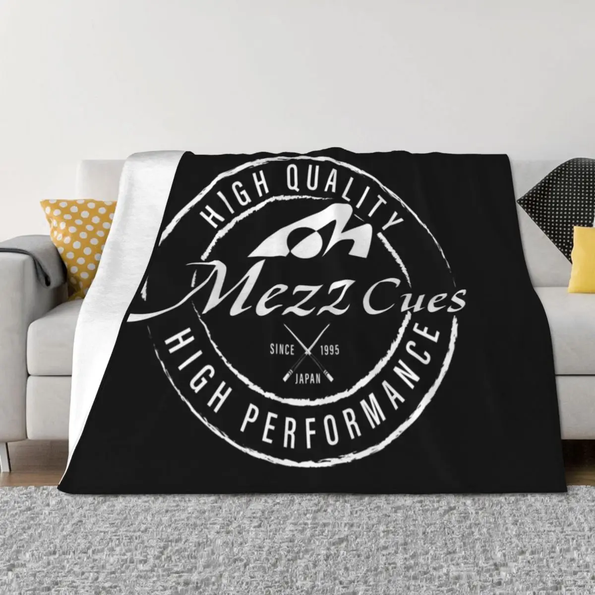 MEZZ CUES WHITE Throw Blanket Camping Hairys Luxury St Blankets