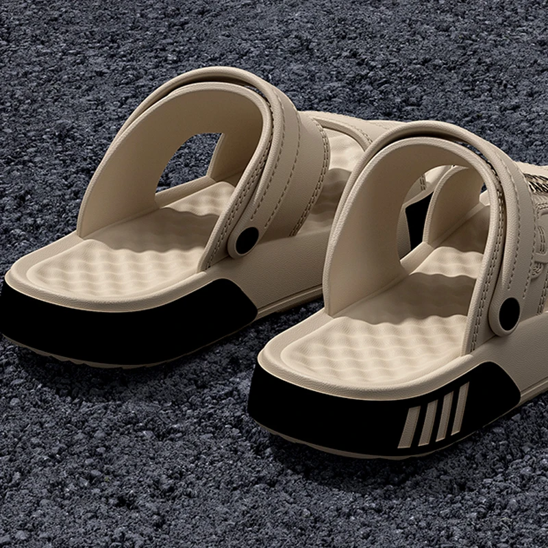 Men Slippers Summer EVA Soft Sole Thick Platform Slides Sandals Outdoor Walking Beach Shoes Non Slip Flip Flops Mens Home Shoes view 3