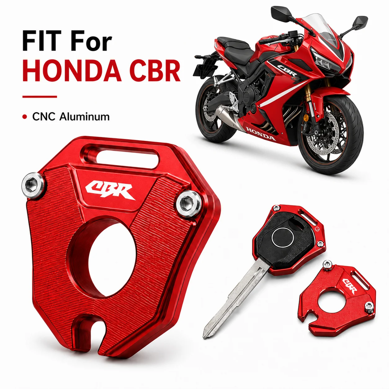 New Motorcycle Key Cover Case Shell Keyring For Honda CBR 125 150 250 300 400 500 600 650 900 929 954 1000 1100 R RR 1986-2025