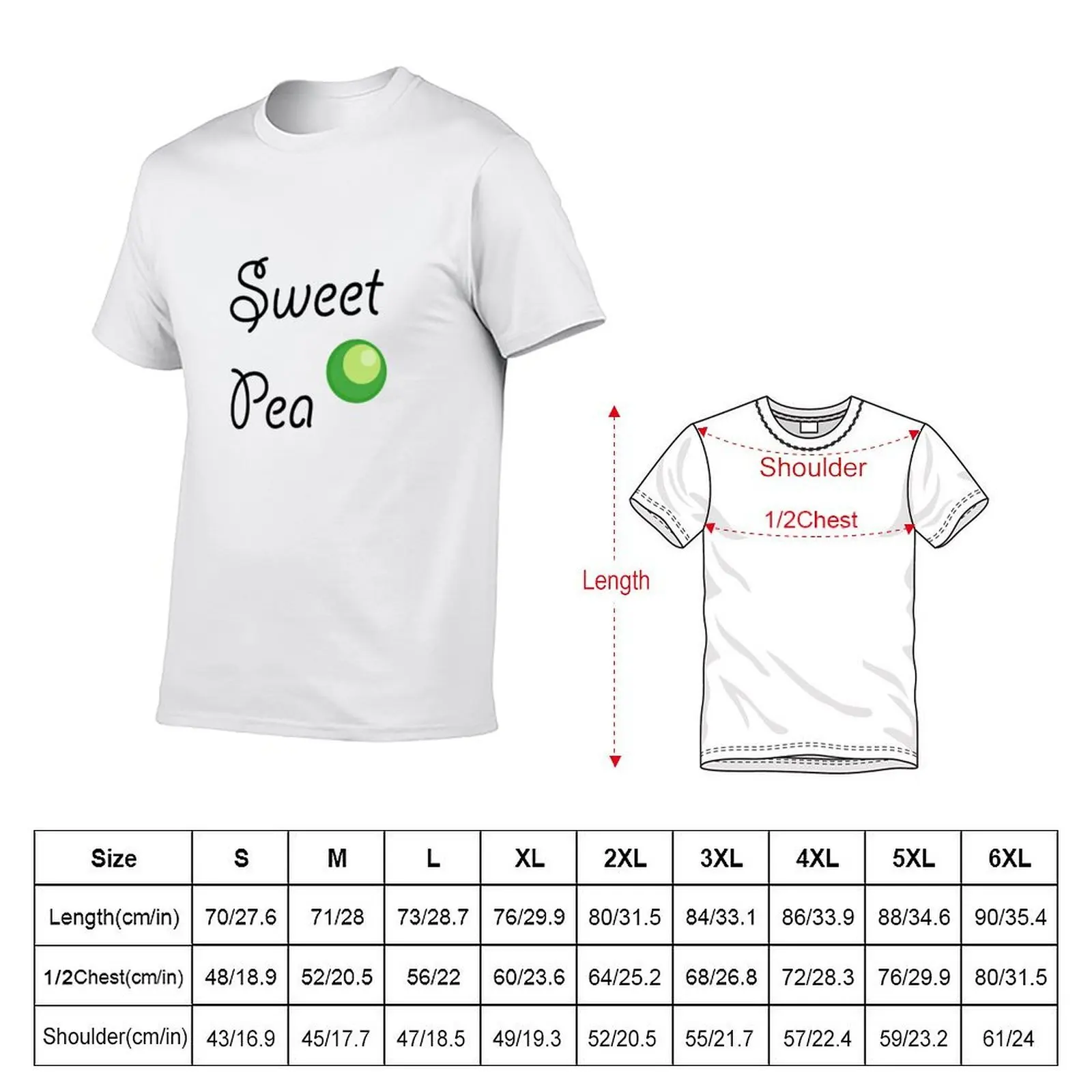 Sweet Pea T-Shirt plus size tops baggy shirts mens t shirt graphic