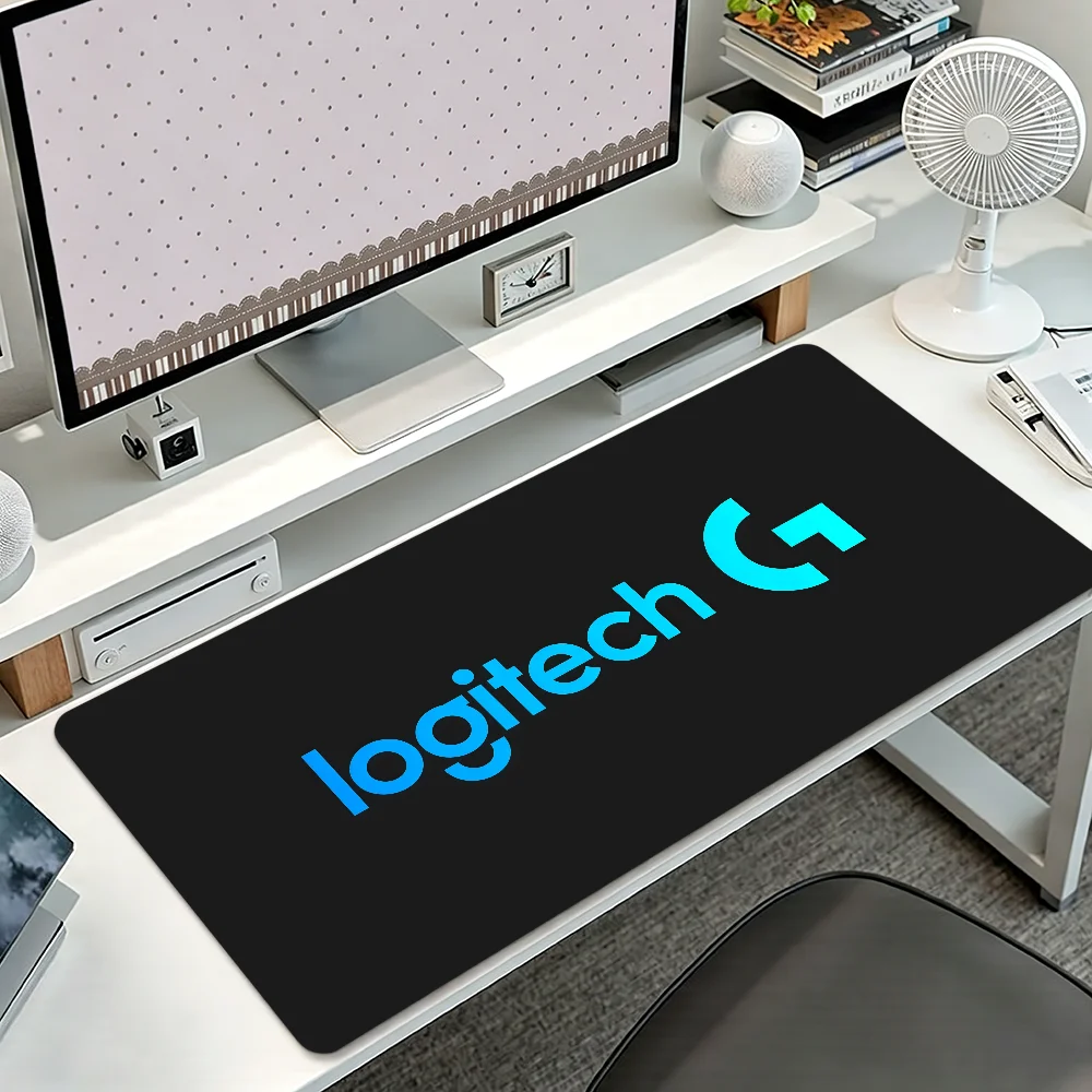Fahsion L-LogitechES Logo Mouse Pad Non-slip Thickened MousePad Student Gaming Cushion Large Writing Lockedge Office