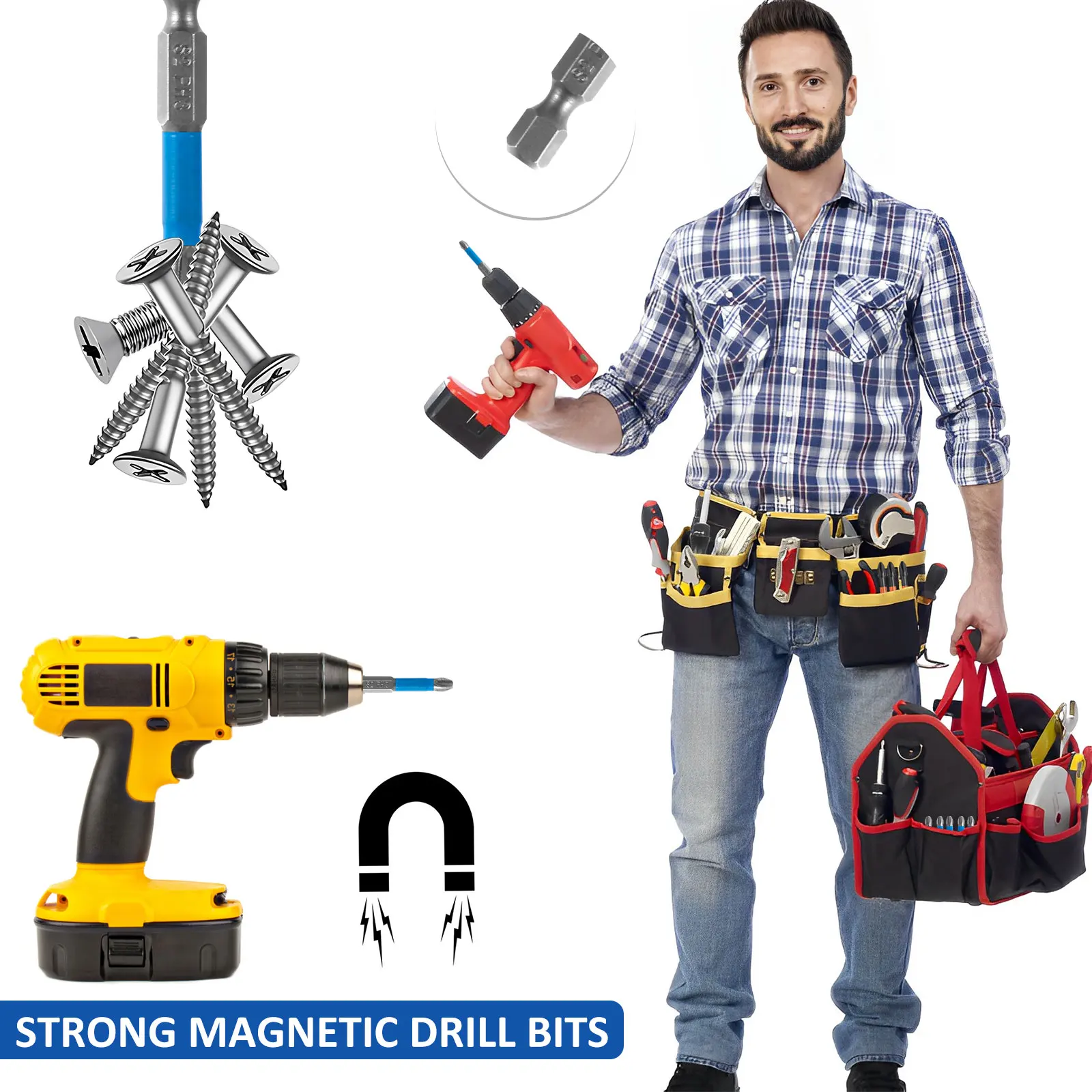 Imagem -02 - Cabeça Cruzada Chave de Fenda Bits s2 Liga Aço Polegada Hex Haste Cruz Slot Impacto Driver Bit Conjunto Ph1 Ph2 Ph3 Pz1 Pz2 Pz3 Novo 20 Peças