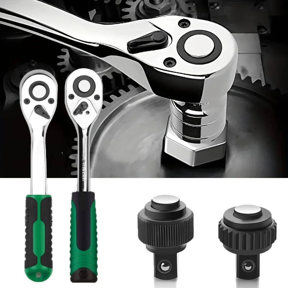 

Torque Ratchet Wrench Set 1/4" 3/8" 1/2" Drive Swivel Socket Wrench Kit Tool 24/72 Teeth Quick Release Repair Hand Tools