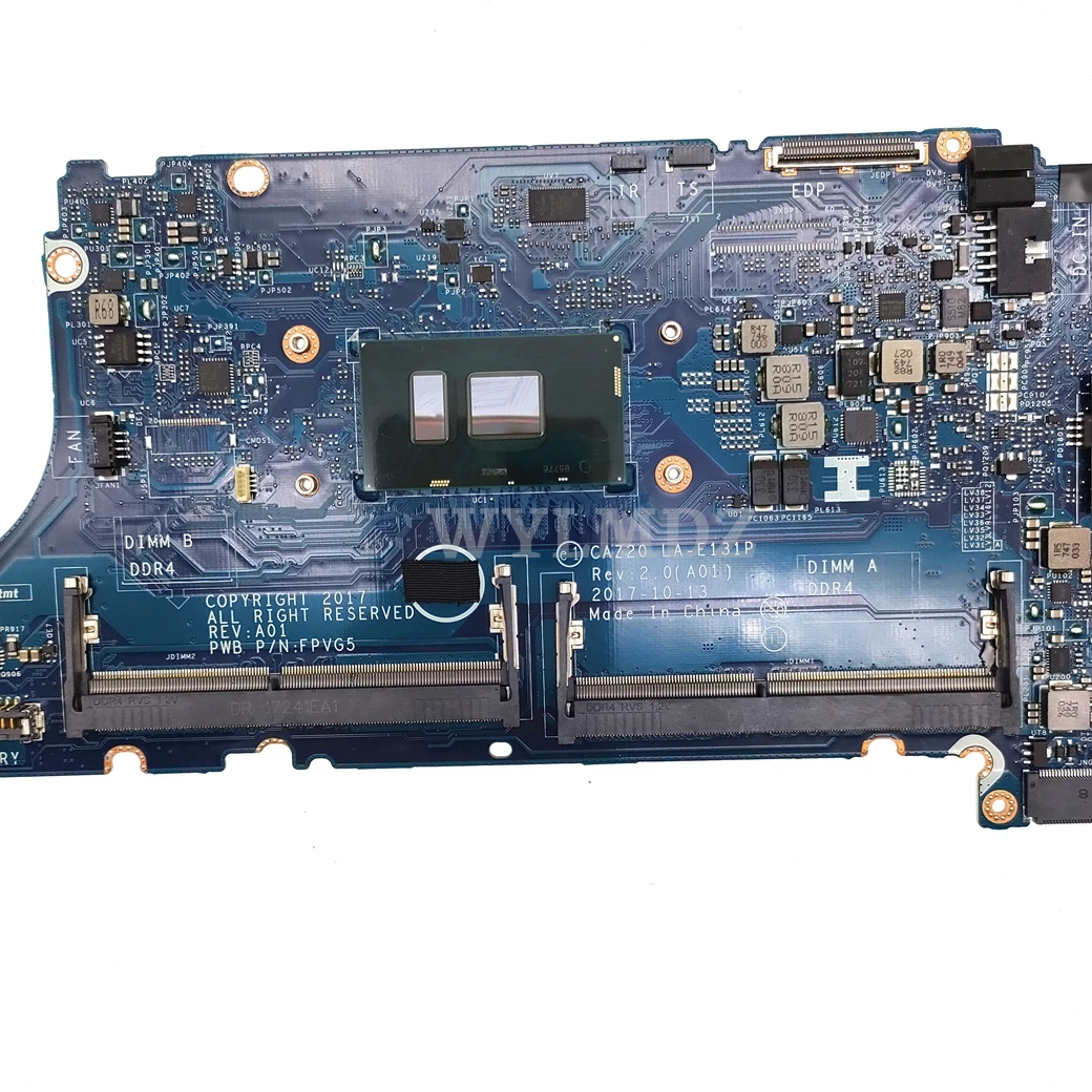 CAZ20 LA-E131P Notebook Mainboard For Dell Latitude 7480 E7480