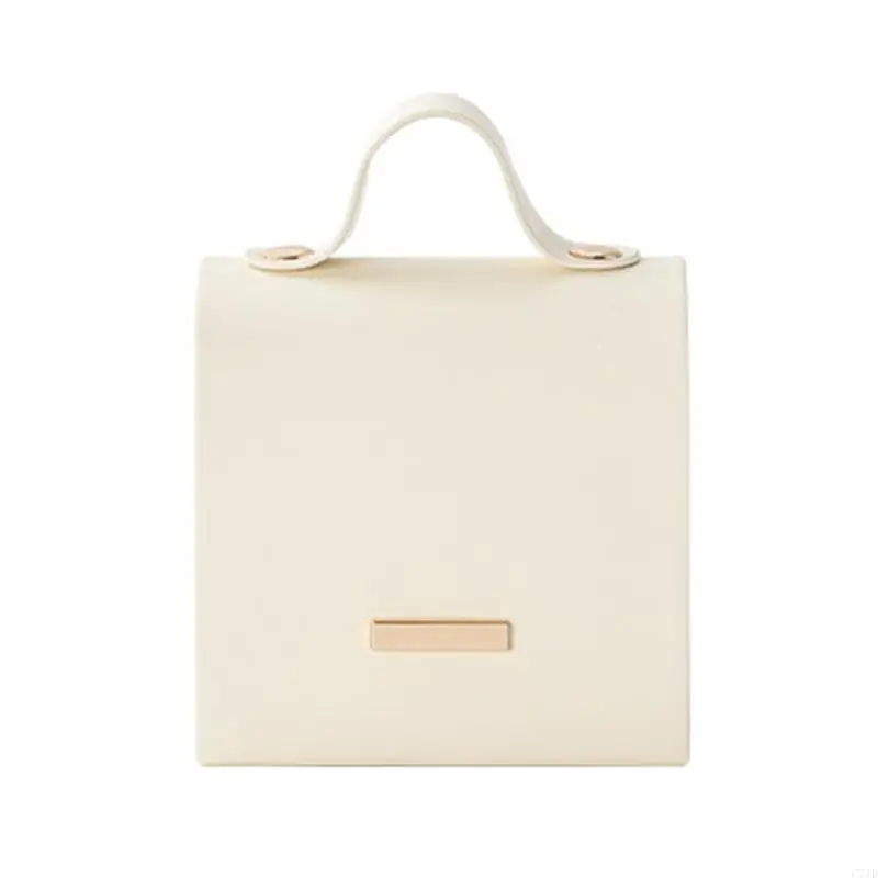  Jewelry Storage Box For Travel Soft PU Interior Adjustable Compartments To Prevent Tangling Holds Rings Earrings Necklaces