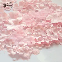 3D Flower Wedding Dress Materials, Pink Pyrographic Jean Yarn, Headwear Materials, DIY, Handmade, RS1202, 200Pcs