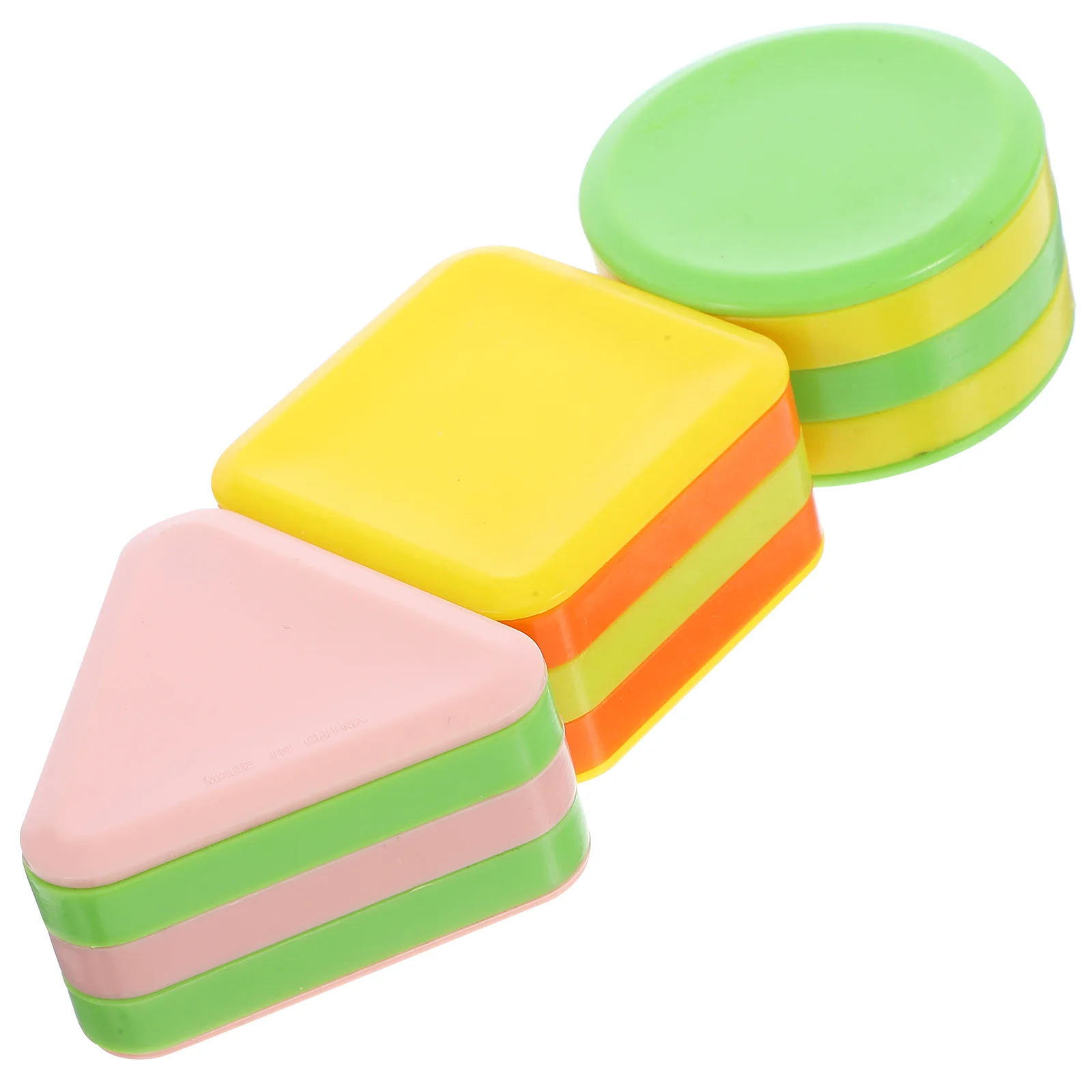 Set di agitatori per strumenti a percussione da 3 pezzi per bambini, per lo sviluppo della coordinazione musicale occhio-mano, Maracas quadrate, agitatori rotondi per bambini