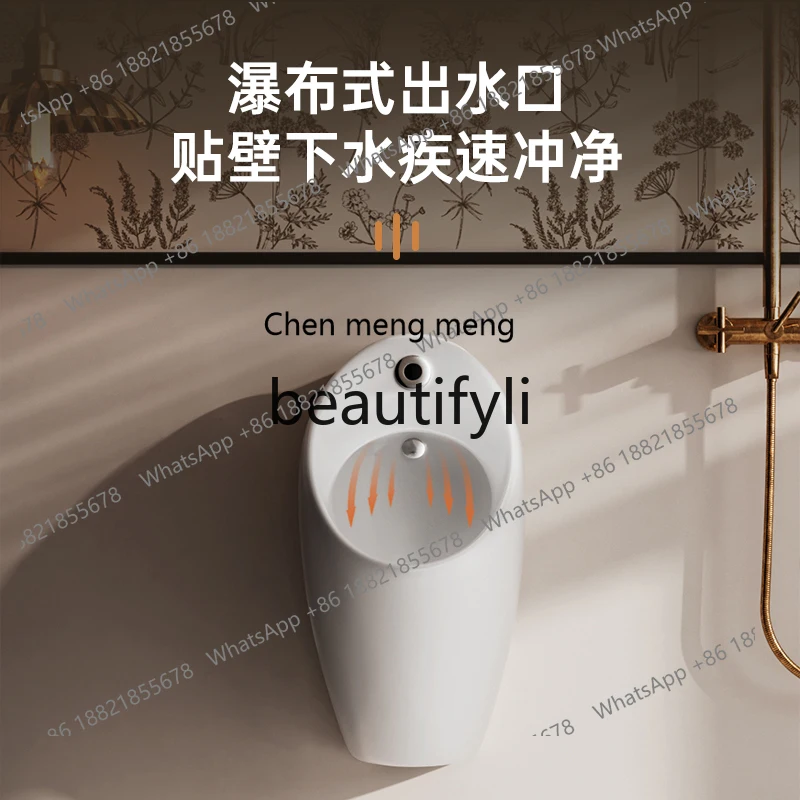 N178   Gold ceramic wall-mounted urinal household bathroom wall-mounted urinal adult men's urinal