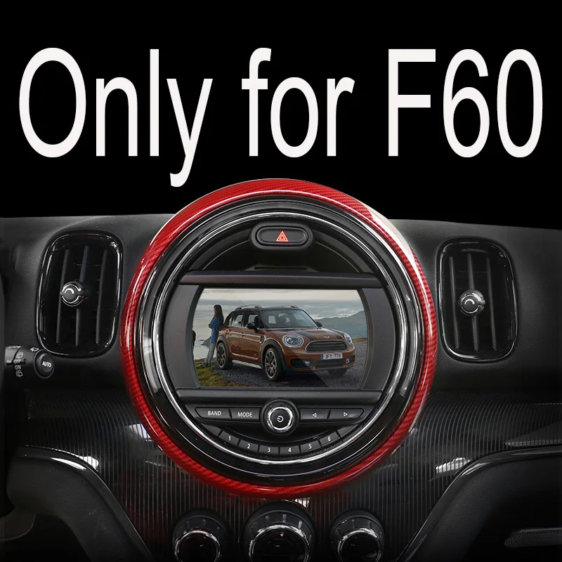 

Car Instrument Central Control Panel Cover Carbon Fiber Housing Trim Frame Ring For MINI Cooper S One F60 Countryman Decoration