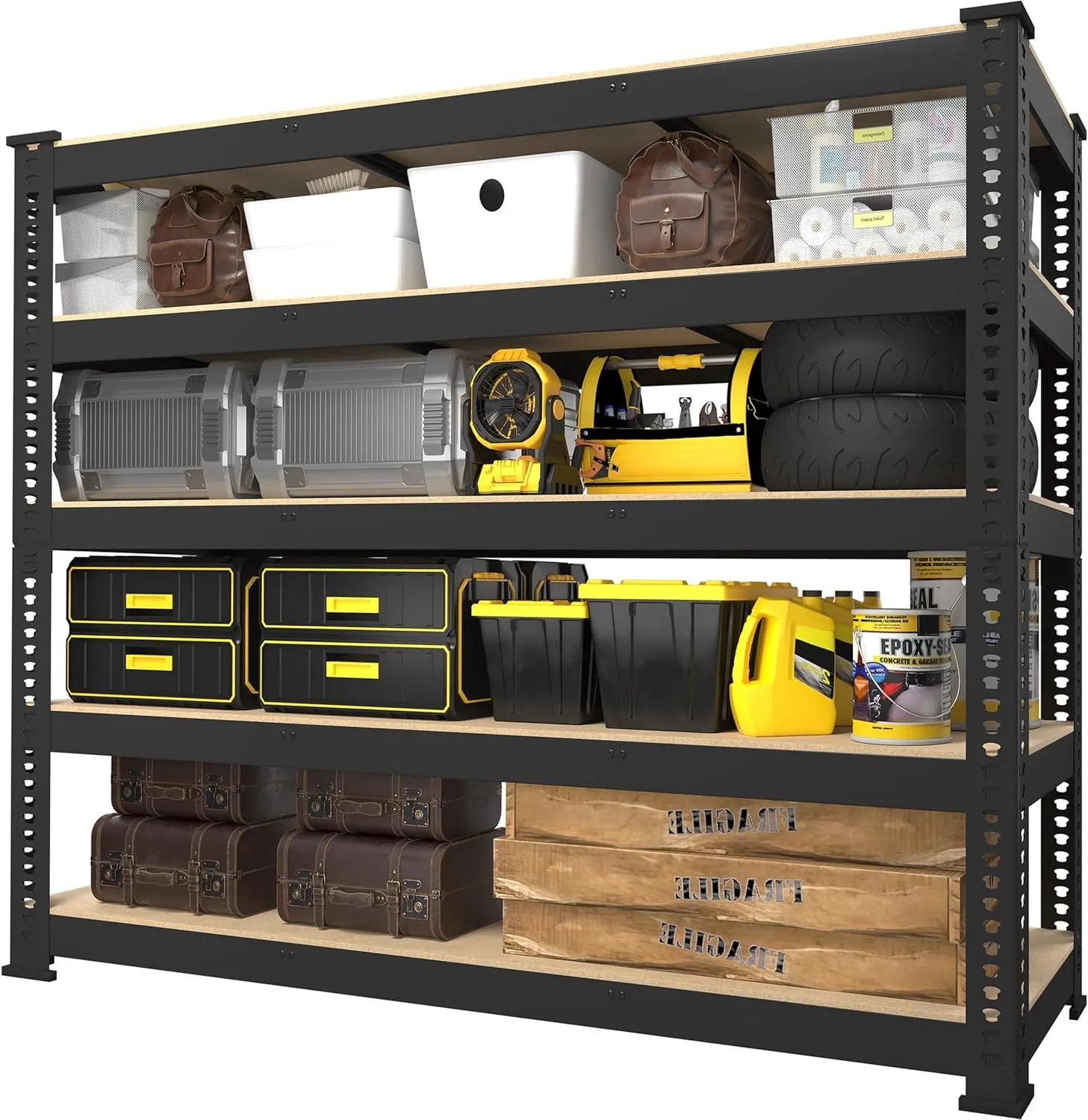 

48" W x18" Dx72" H Garage Shelving Heavy Duty - Adjustable Metal Storage Shelves