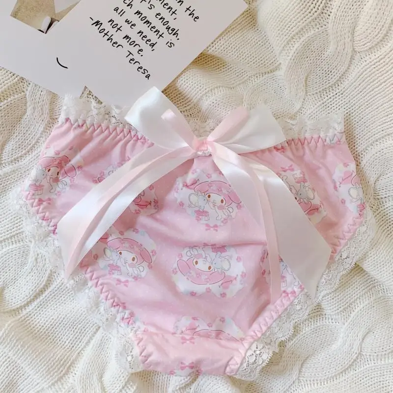 

Sanrio Hello Kitty Bow-Print Girls' Underwear — Cinnamoroll Cute Briefs Cosplay