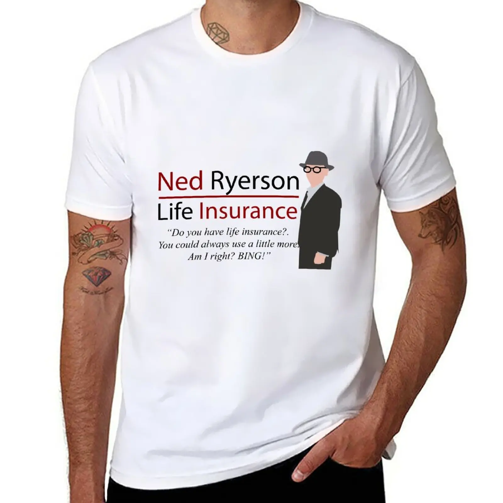 New Ned Ryerson Life Insurance. Groundhog Day T-Shirt custom t shirts design your own Aesthetic clothing t shirts men