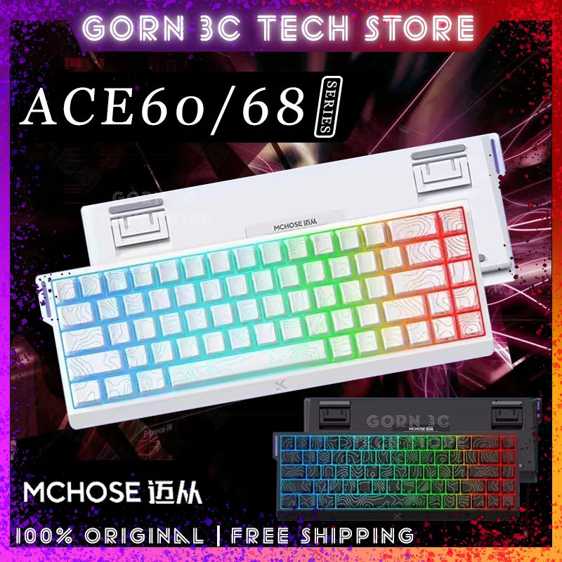 MCHOSE ACE68 Pro ACE60 Pro Mechanical Keyboard Magnetic Switch 8k Polling Rate Esport Ultra Low Delay Customized Gaming Keyboard