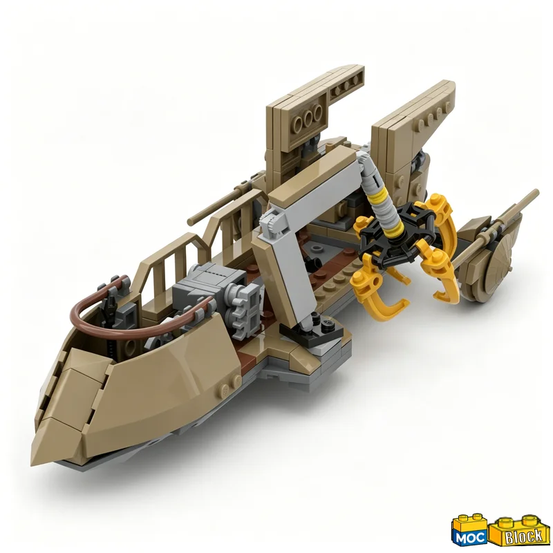 293PCS Desert Salvage Crawler War Series Tatooine Jawa Scavenger Vehicle MOC Model Building Blocks DIY Assembly Educational Gift