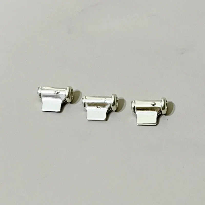 3pcs 925 Sterling silver Brooch pin pull tube DIY fittings Safety Brooch pin sleeve Brooch base  Pin Craft Findings