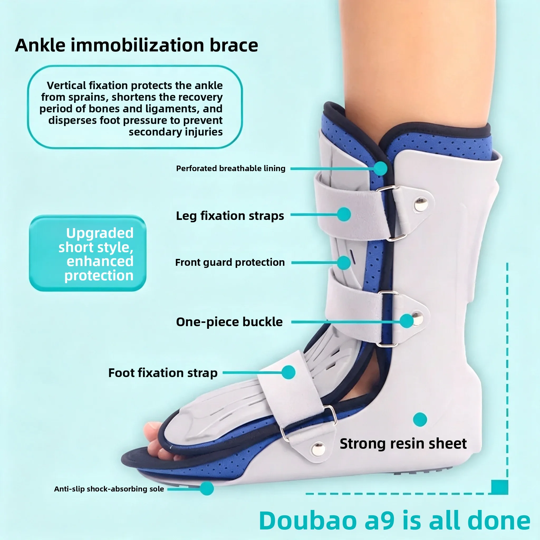 Ankle Fixation Braces Medical Postoperative Rehabilitation Phalangeal Braces Health Care Fractures Split Foot Support Achilles