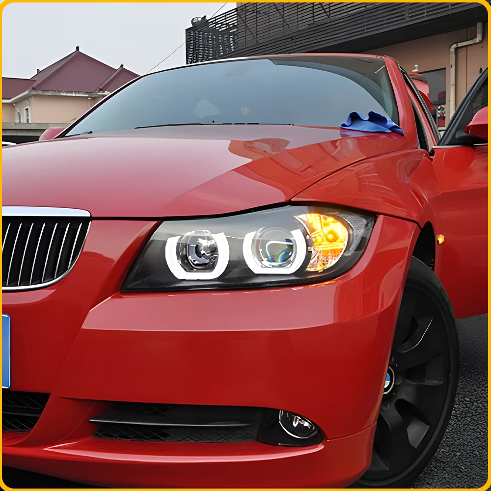 Headlight Assembly For BMW 3 Series E90 2005-2012 Upgrade Angel eyes Style Auto LED Projector Lens Plug and Play Car Accessories