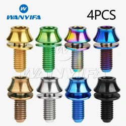 Wanyifa Titanium M5x12mm with Washers Bicycle Water Bottle Cage Hex Bolts Pack of 4