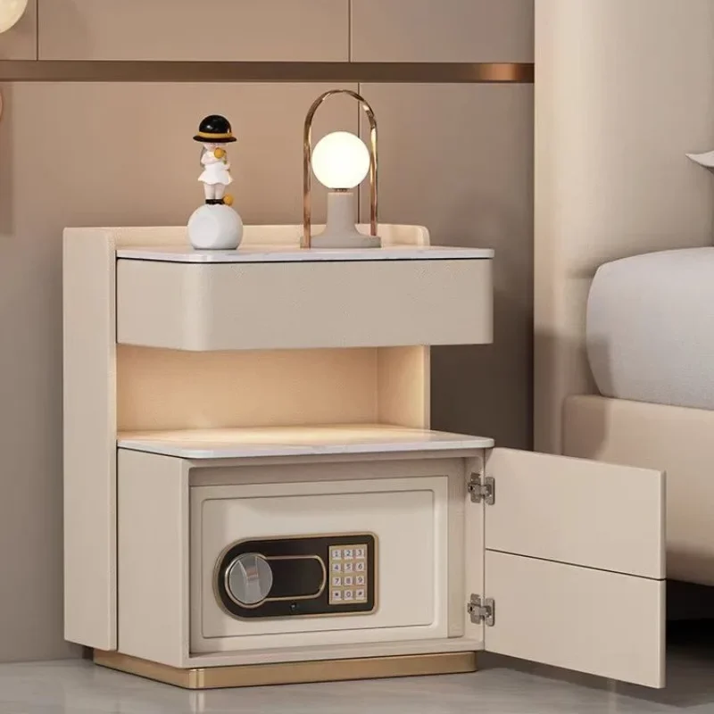Smart bedside table, safe, integrated household invisible new light luxury simple safe, bedroom high-end bedside table