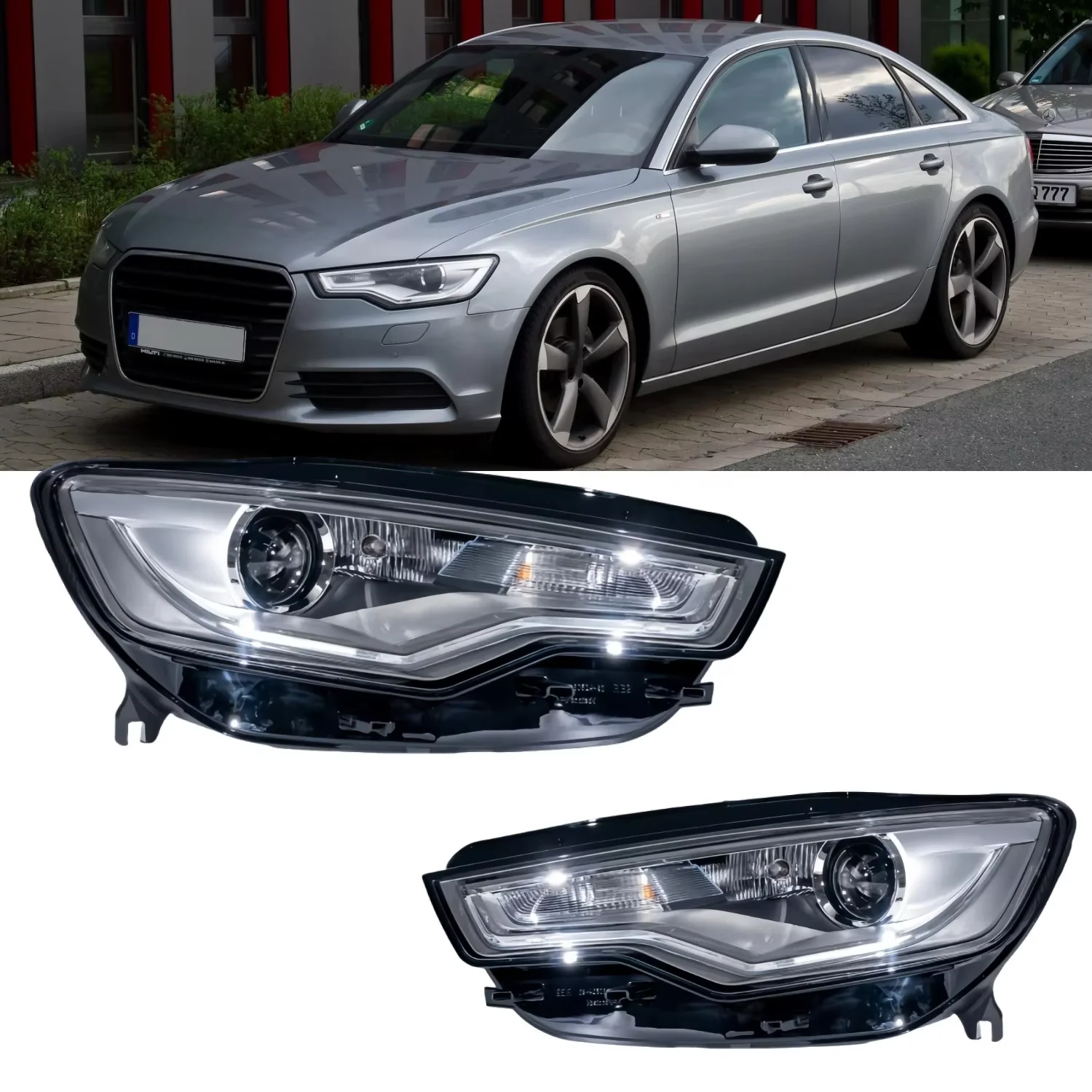 A6 C7 2012-2015 Front Headlight Assembly Auto Lighting System OEM 4GD941005A 4GD941006A