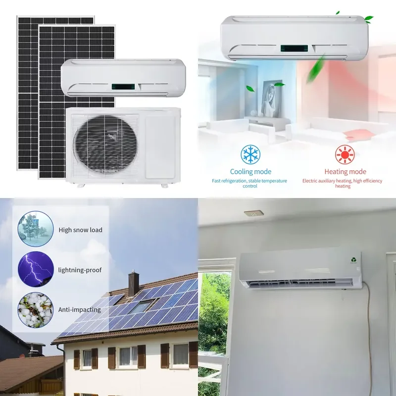 for Solar Air Conditioning ACDC Hybrid Solar Panel Powered Inverter Photovoltaic Direct Renewable Energy Air Conditioning