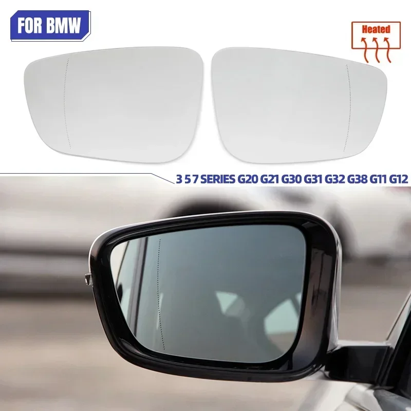 Left Right Door Side Heated Wing Mirror Glass Rearview Plate for BMW G20 G21 G30 G31 G38 G32 G11 G12