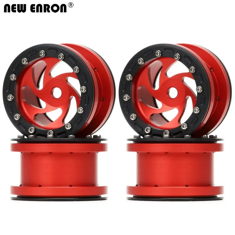 Aro de roda Beadlock de alumínio de 2,2 POLEGADAS para carros 1/10 Rc para adultos Axial SCX10 II Wraith RBX10 Ryft