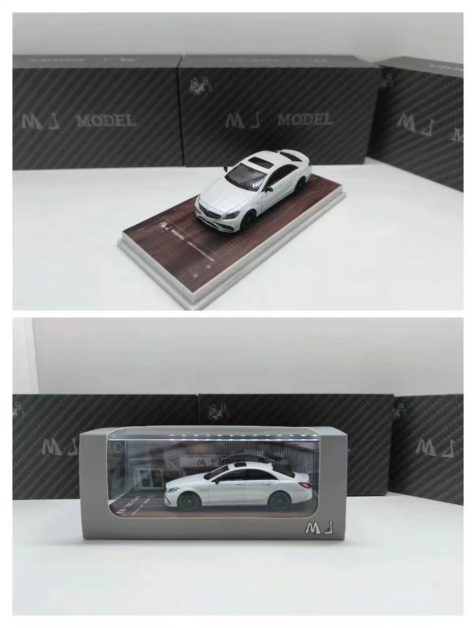 **Pre-order **MJ 1:64 CLS63 Silver Devil's Eye Sedan Edition Diecast Model Car