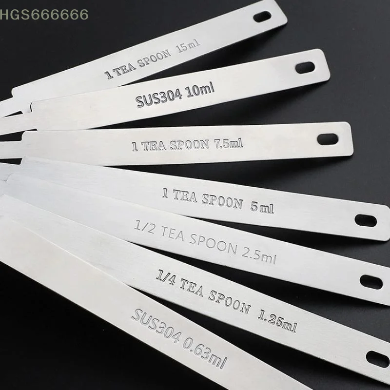 

1/4Pcs Coffee Container Coffee Scoops Long Handle 304 Stainless Steel Tablespoon Stackable Kitchen Measuring Spoon Fits