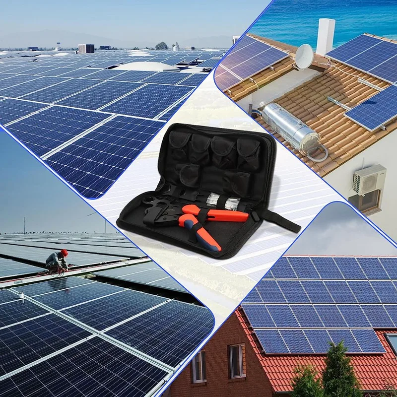 Alicate de friso solar conjunto de friso para cabo fotovoltaico de painel solar 2.5/4/6mm2, 6 pares de plugue solar macho/fêmea