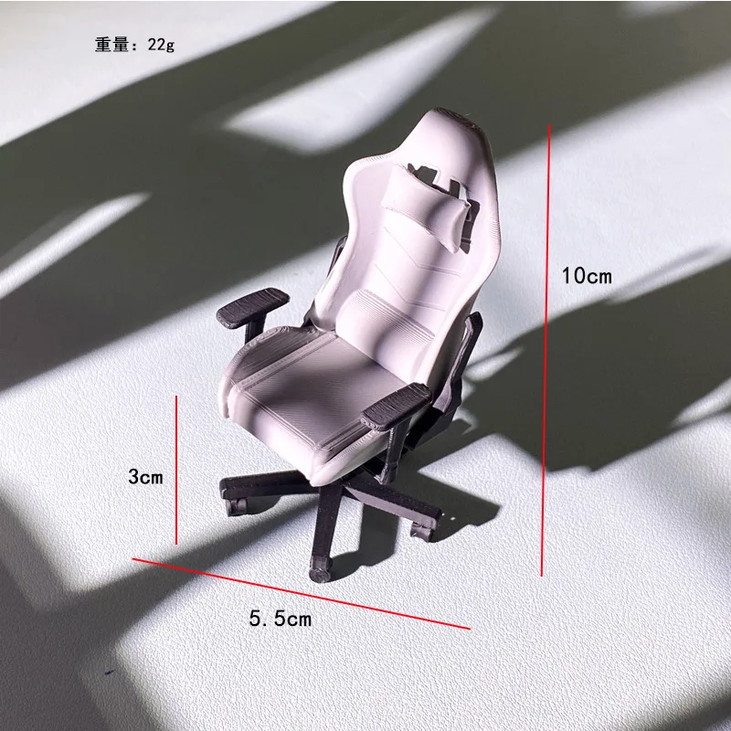 Cross-Border 1:12 Dollhouse Miniature Scene, Mini , Computer Desk, Gaming Table And Chair Set