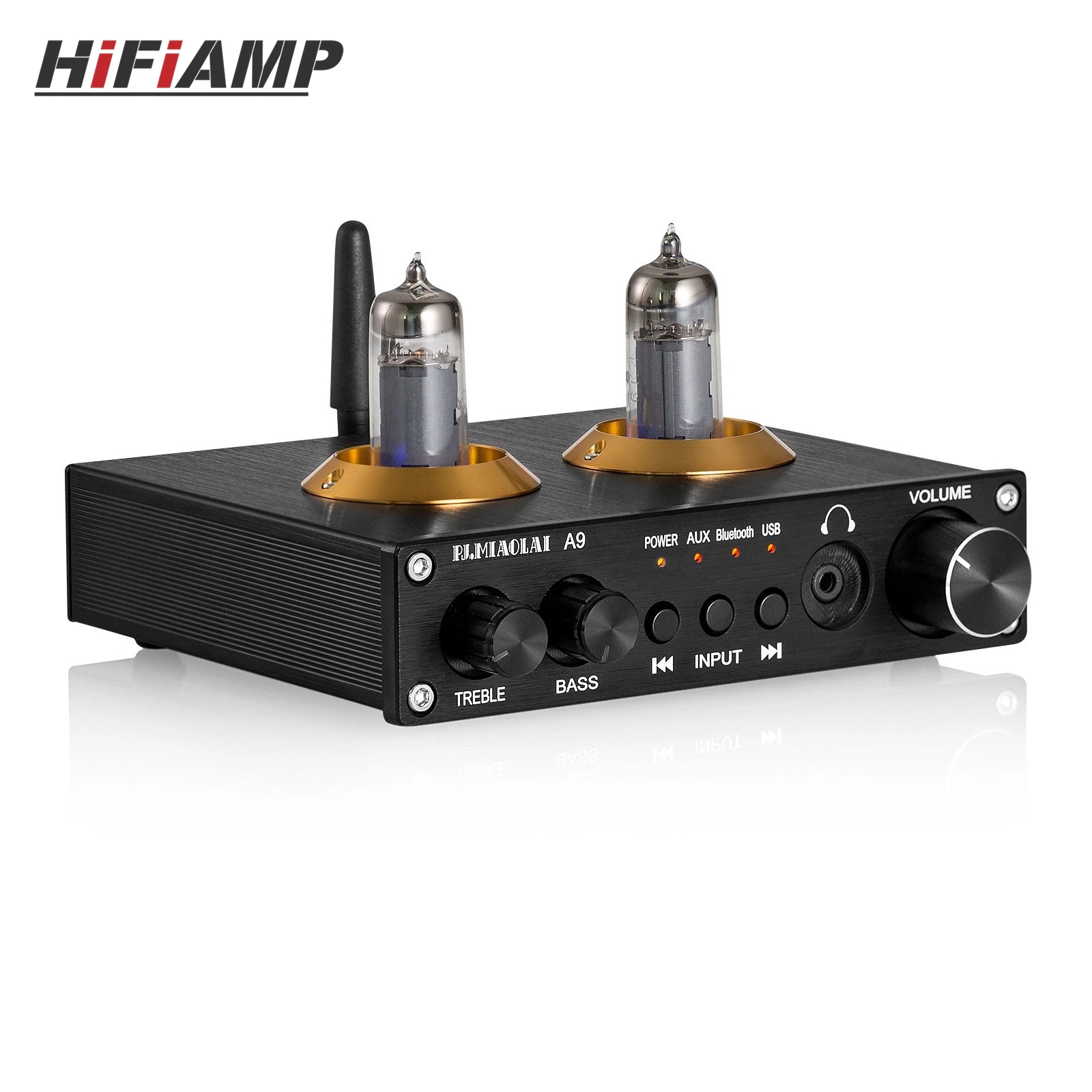 HiFiAMP PJ MIAOLAI A9 Preamplifier Tabung Elektronik HiFi Bluetooth 5.0 Amplifier Headphone Mini Pemutar Musik Tanpa Hilang