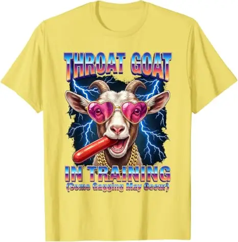 Throat Goat Ridiculous Dirty Vulgar Junggesellenabschied Damen Herren T-Shirt Y2k Crazy Stupid Throat Goat in Training Spruch T-Shirt Top – Detail 20