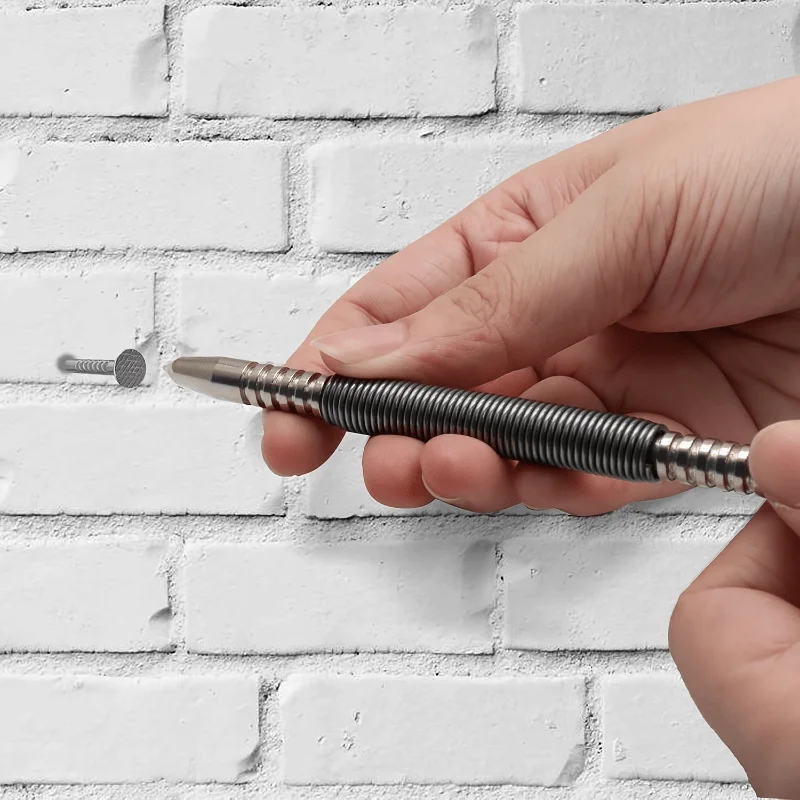 Hand-pulled Spring Hammer Impact Striker Center Positioning Punch Drilling Nail Pin Punch Tool