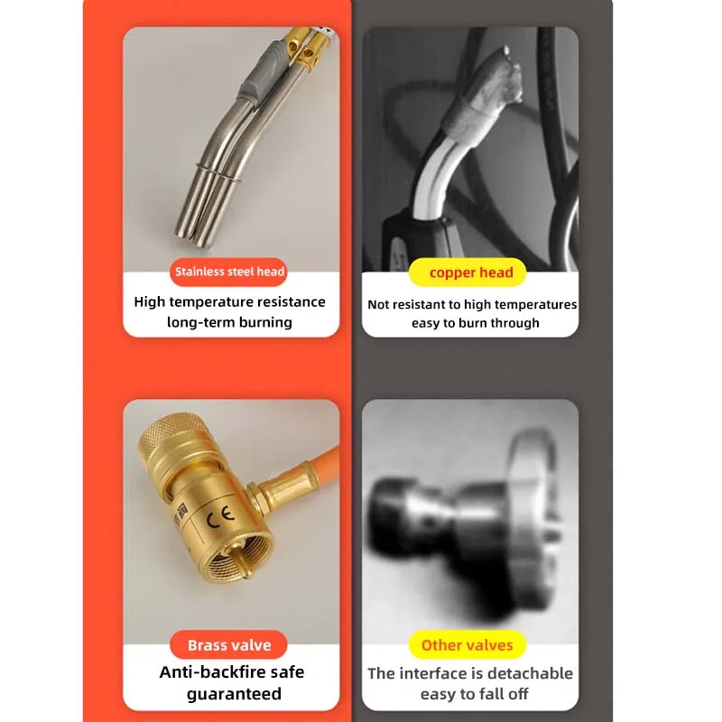 Imagem -04 - Mapp Gás Queimador Soldagem Gun com Bloqueio de Segurança Portátil Alto Calor Soldagem Encanamento Blow Tochas Profissional Brasagem Tocha