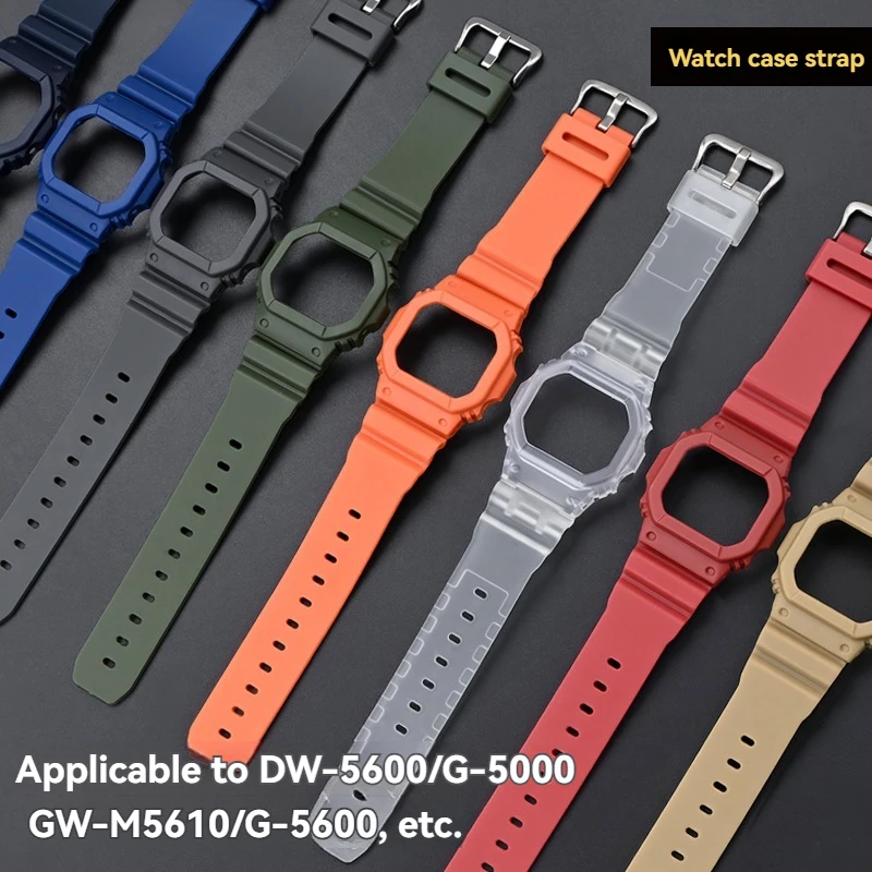 Para Casio G-Shock DW-5030/GLX-5600/GW-M5610 correa de reloj modificada funda protectora bisel de resina Kit de repuesto pulsera herramienta