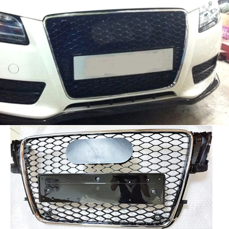 For Audi A5 B8 S5 S-line Racing Grill 2009-2011 ABS Front Bumper Honeycomb Engine Guard 2009-2011 Car Accessories Not Fit RS5