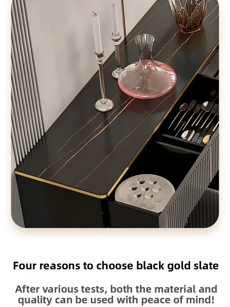 cx ultra-thin side cabinet light luxury high sense modern 20cm living room storage integrated wall tea cabinet