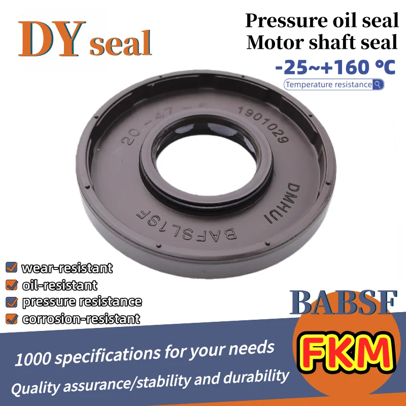 FKM 20*47*6mm BABSL1SF Skeleton Oil Seal  Pressure Resistant Shaft Seal  Construction Machinery Excavator Rubber Seal