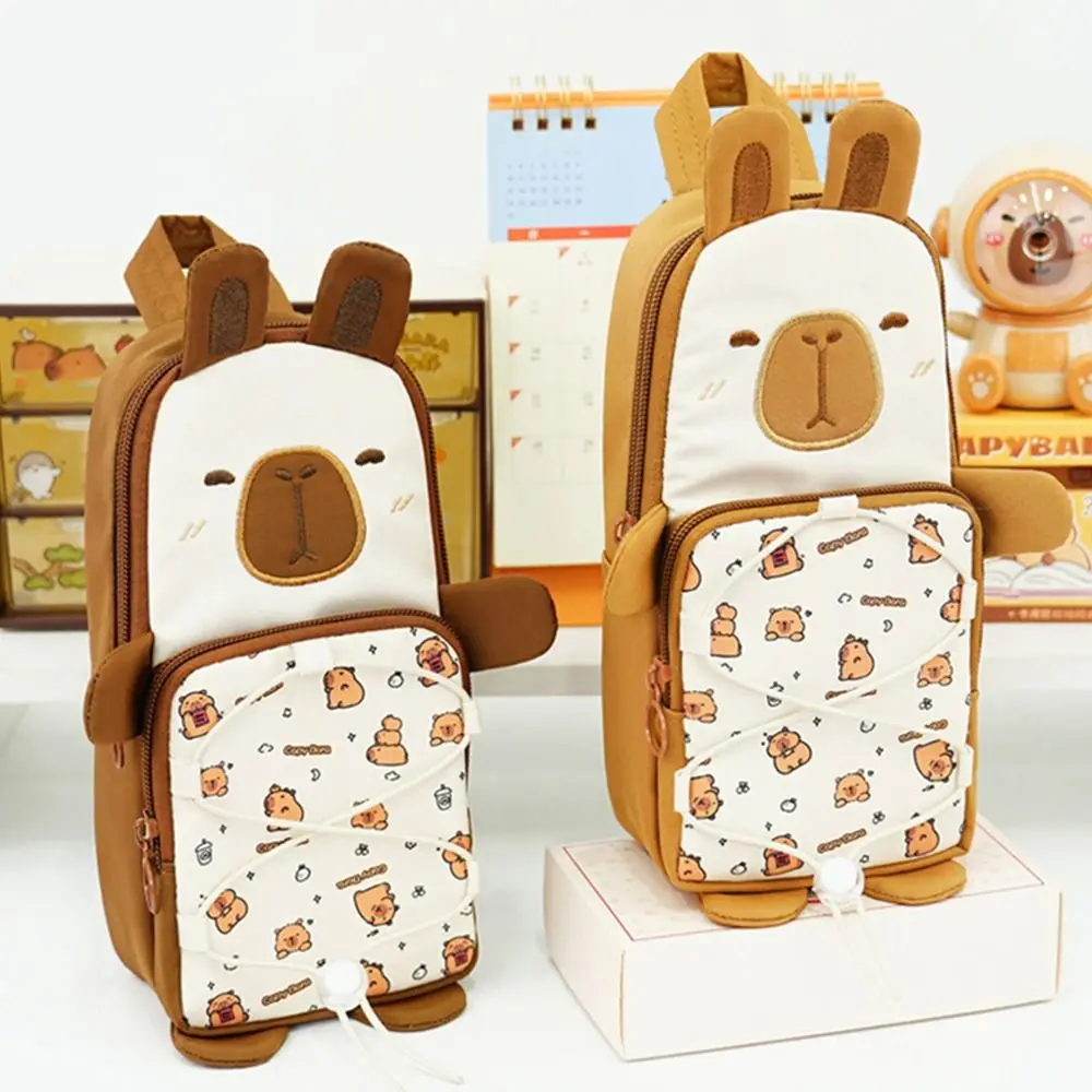 Astuccio per penne Capybara di alta qualità Astuccio multifunzionale per matite di grande capacità Scatola per penne con design con coulisse