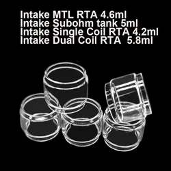 Recipiente De Tanque De Vidro, Tubo De Gordura Bolha, Single e Dual Coil, MTL RTA Inttake Subohm Tanque, 5Pcs