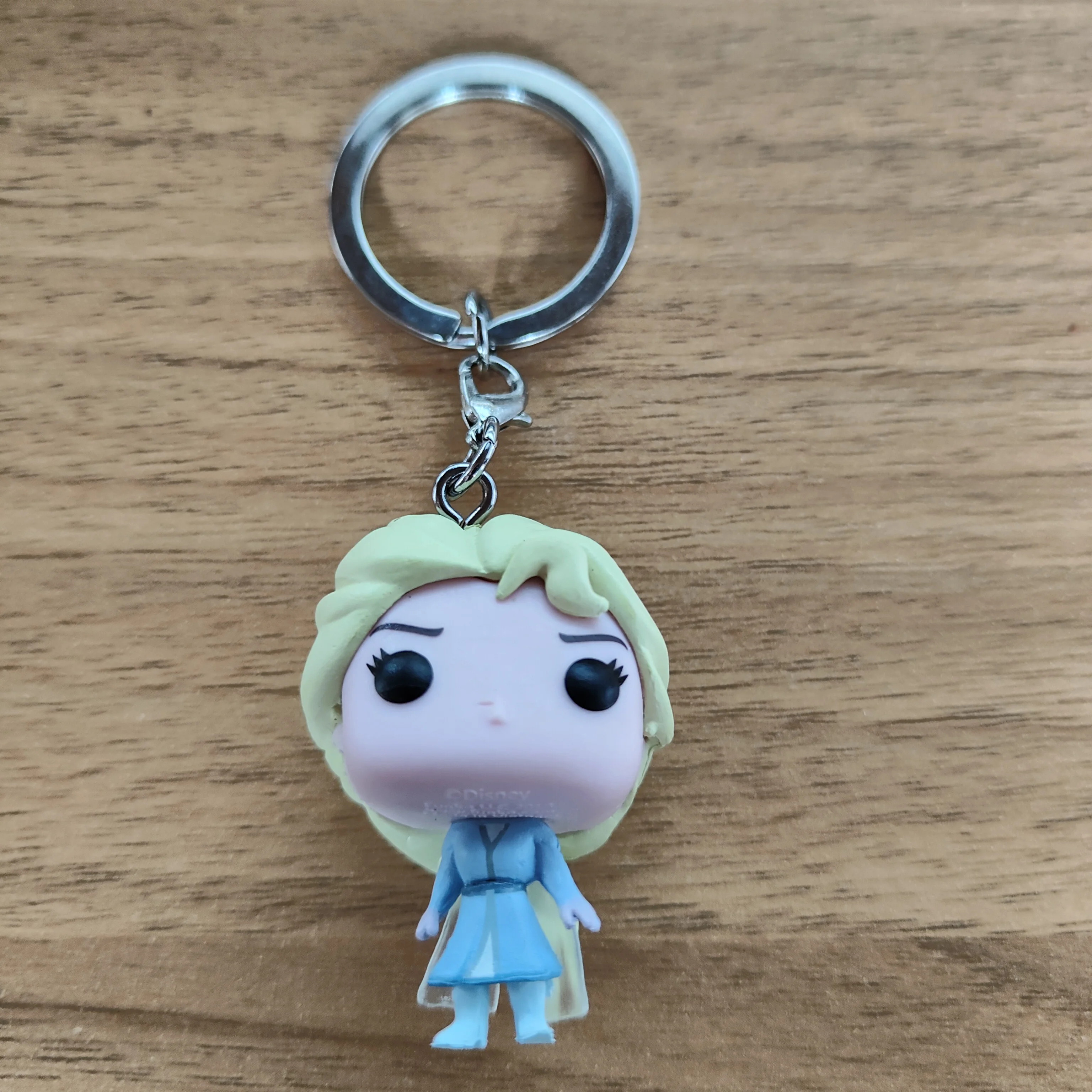 Elsa Anna Olaf Pocket Keychain Vinyl Action Figure Keyring Collection Model Toys Cute Doll Key Chain